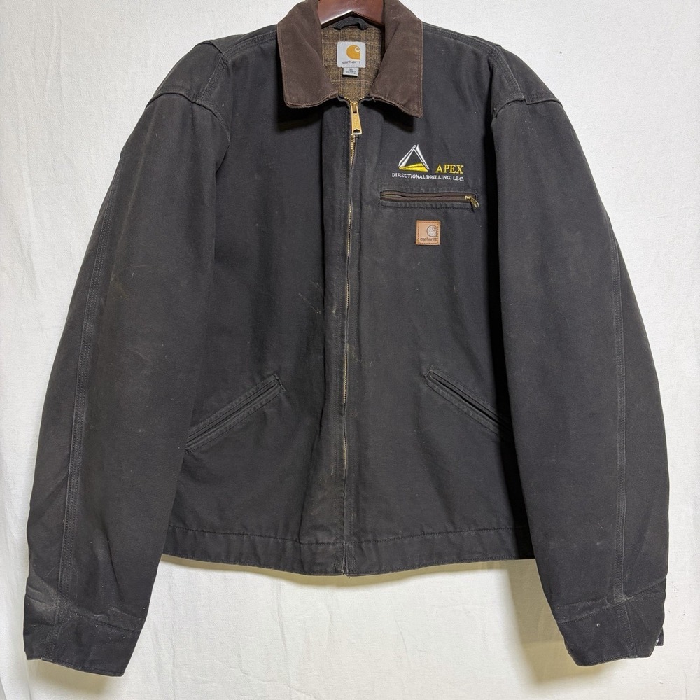 Vintage 2000s Carhartt‎ J97 GVL XLarge Tall Detroit Jacket Canvas Blanket Lined